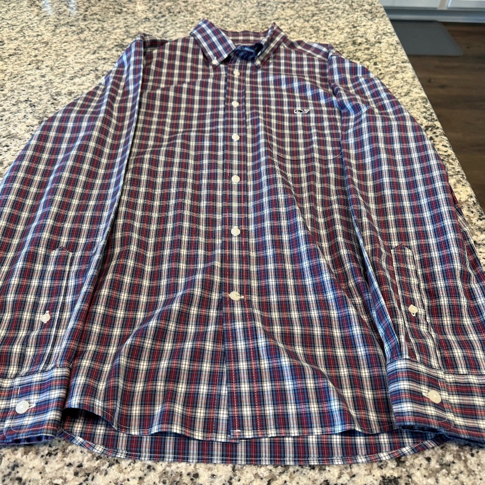 Vineyard Vines Tartan Plaid Poplin Shirt - Small
